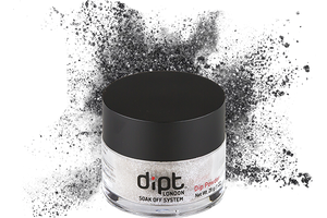 dipt dark glitter grey nail powder, steel grey glitter dip powder
