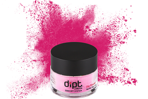 dipt bright pink nail powder, hot pink dip powder