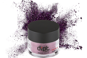 dipt dark shimmery purple nail powder, sparkly purple dip powder