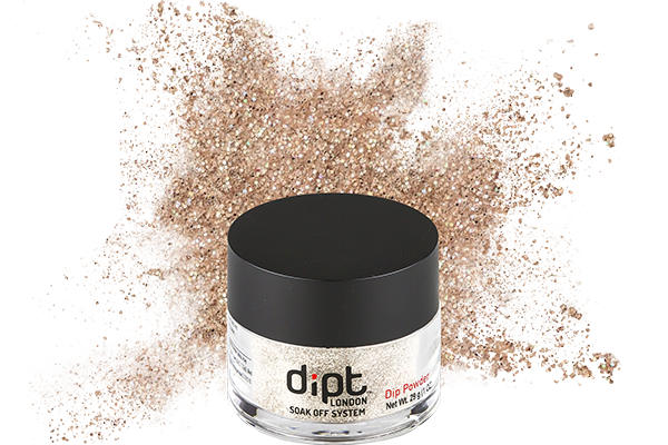 dipt golden pewter glitter nail powder, glittery gold dip powder