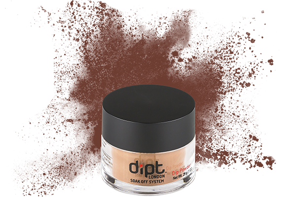 dipt milk chocolate brown nail powder, brown dip nail powder