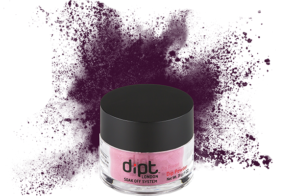 dipt deep plum nail powder, dark purple dip powder