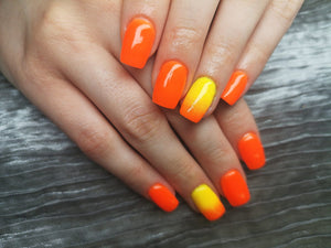 dipt orange and yellow dip nails