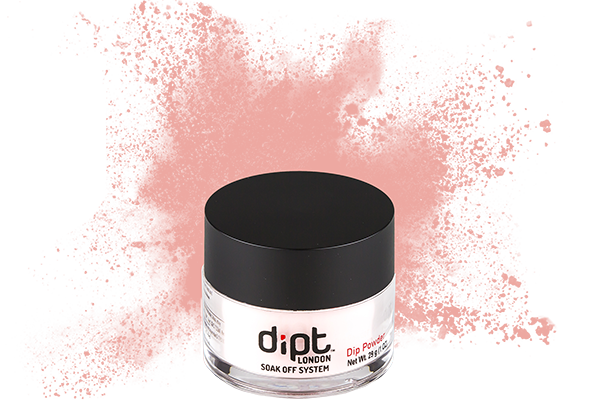 dipt light nude apricot dip powder, nude pink nail powder