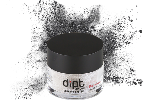 dipt dark glitter grey nail powder, steel grey glitter dip powder