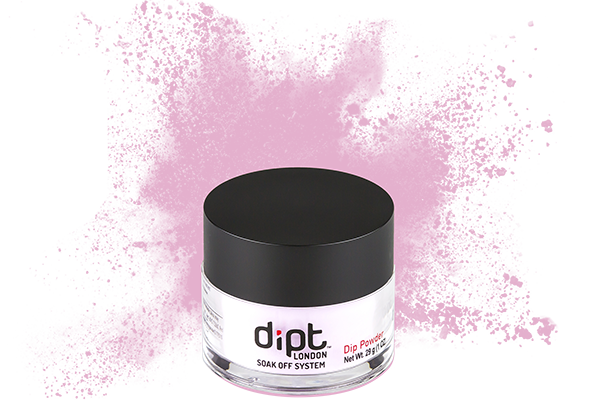 dipt pale pink nail powder, pink lilac dip powder
