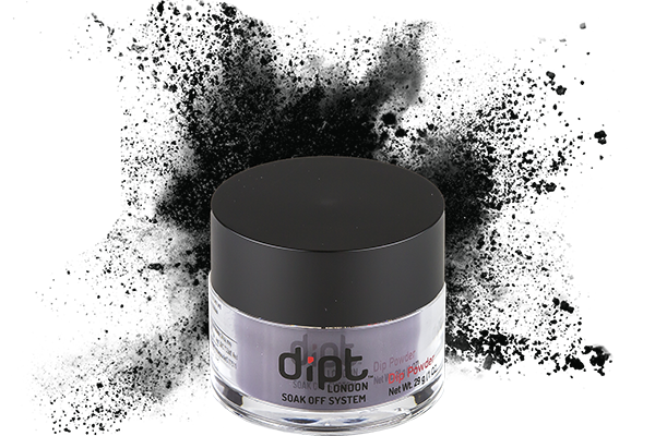 dipt black dip powder, dark black nail powder
