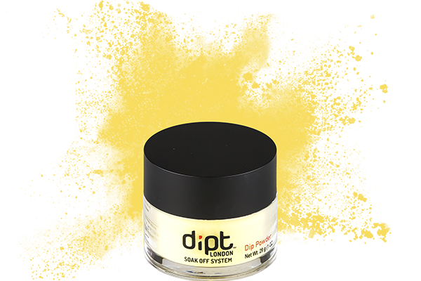 dipt primrose yellow dip powder, bright yellow nail powder