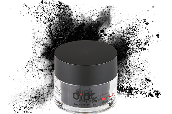 dipt jet black nail powder, dark black dip powder