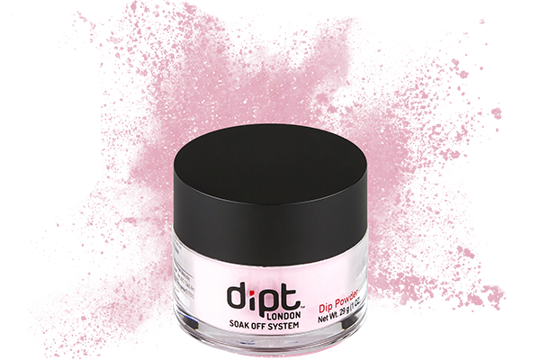 dipt sheer light pink dip powder, sparkly light pink nail powder