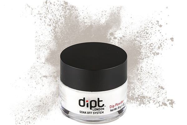 dipt light neutral grey dip powder, light grey nail powder
