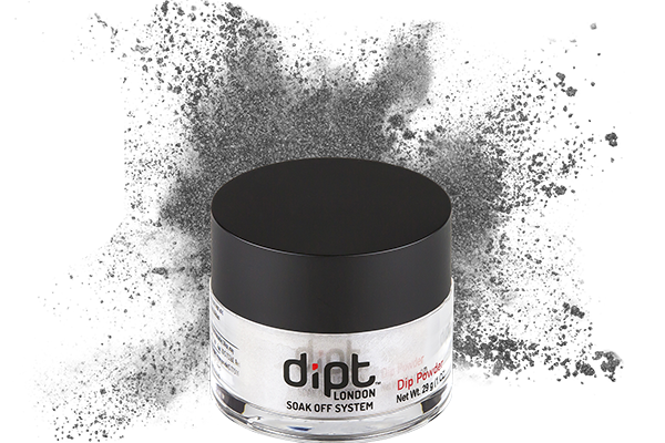 dipt medium dark shimmer grey nail powder, medium grey dip powder