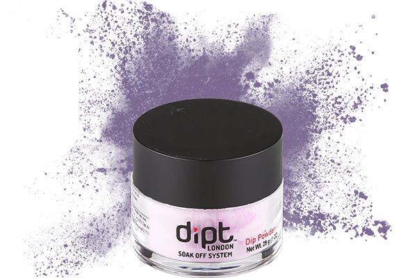 dipt grey lavender nail powder, lavender dip powder