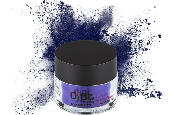 dipt deep ink blue nail powder, royal blue dip powder