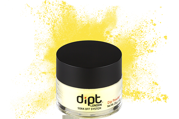 dipt neon yellow nail powder, bright neon yellow dip powder